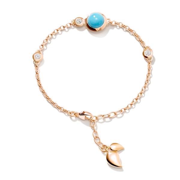 BOUTON Armband Mini Chain 'Turquoise' small/medium