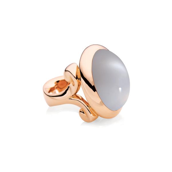 HIPPIE GLAM Ring small Grauer Mondstein