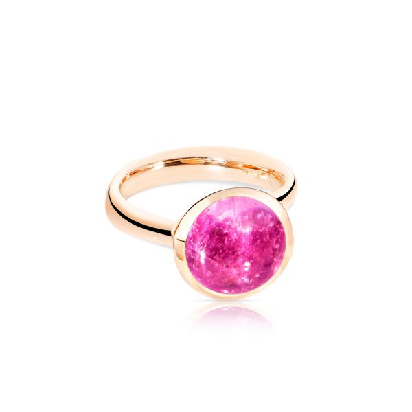 BOUTON Ring large rosa Turmalin