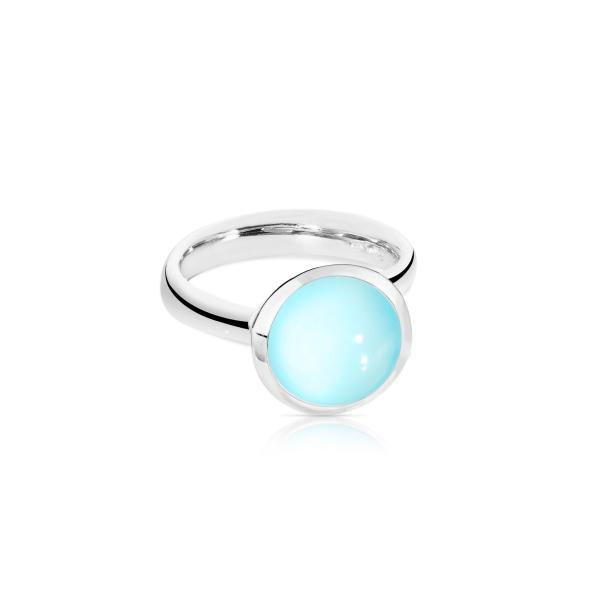 BOUTON Ring large Aqua Chalcedon