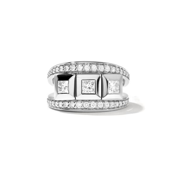 CURRICULUM VITAE 3 Ring mit Diamant Pavé medium