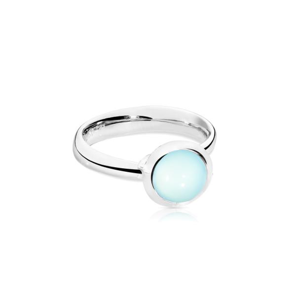 BOUTON Ring small Aqua Chalcedon