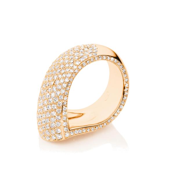 SIGNATURE Ring Drop mit Diamant Pavé