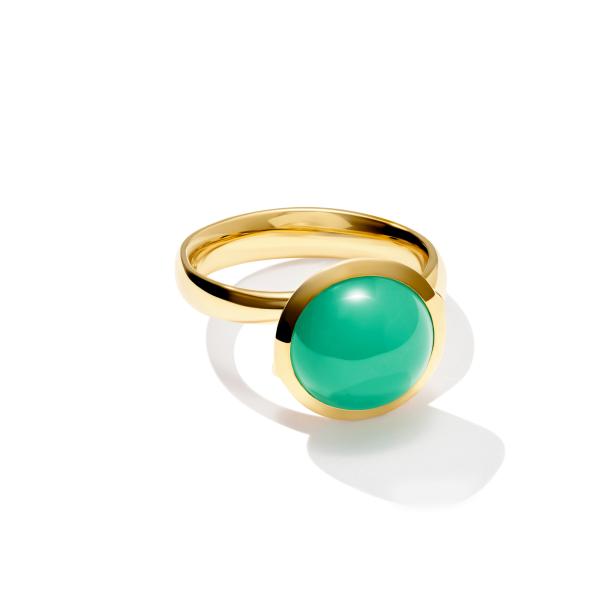 BOUTON Ring large Chrysoprase